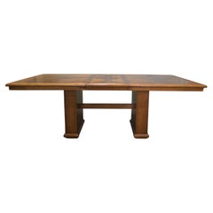 Stylish Art Deco Bur Walnut Dining Table The ultimate in Mid Century Chic