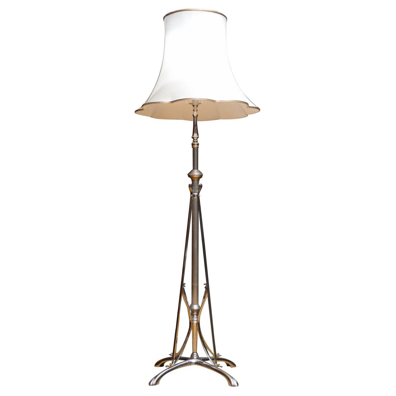 Stylish Art Deco Chrome Floor Standard Lamp