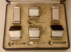 Stylish Art Deco Condiment Set Mappin & Webb of Birmingham 1938, Antique