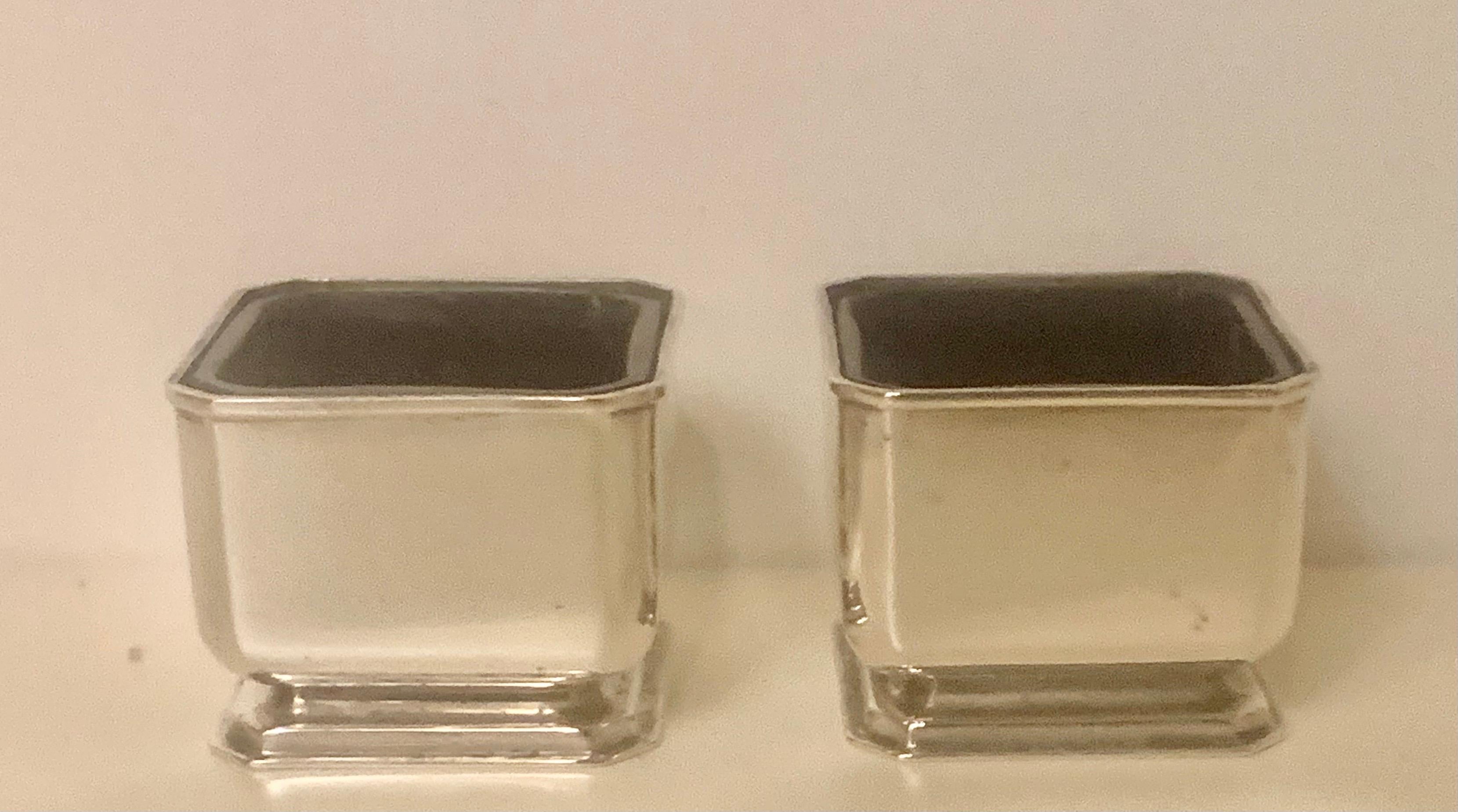 Elegante Juego de Condimentos Art Decó Mappin & Webb de Birmingham 1938, Antiguo Plata esterlina en venta