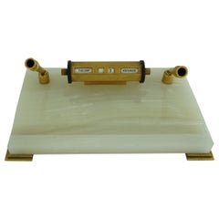 Stylish Art Deco Desk Stand with Pen Holders and Calendar Scotland 1930 984