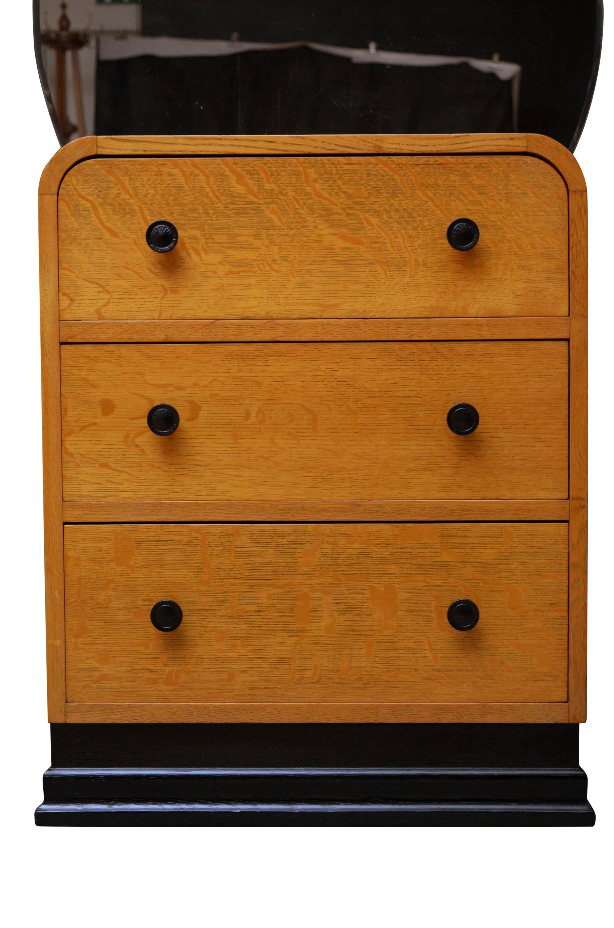 Stylish Art Deco Dressing Chest of Diminutive Proportions For Sale 2