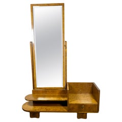 Elegante tavolino da toilette / vanità / specchio chevale in stile Art Deco