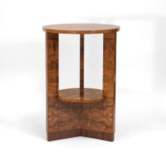 Stylish Art Deco Figured Walnut 'Rocket' Occasional Side Table 1930s