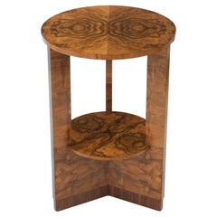 Stylish Art Deco Figured Walnut 'Rocket' Occasional Side Table 1930s