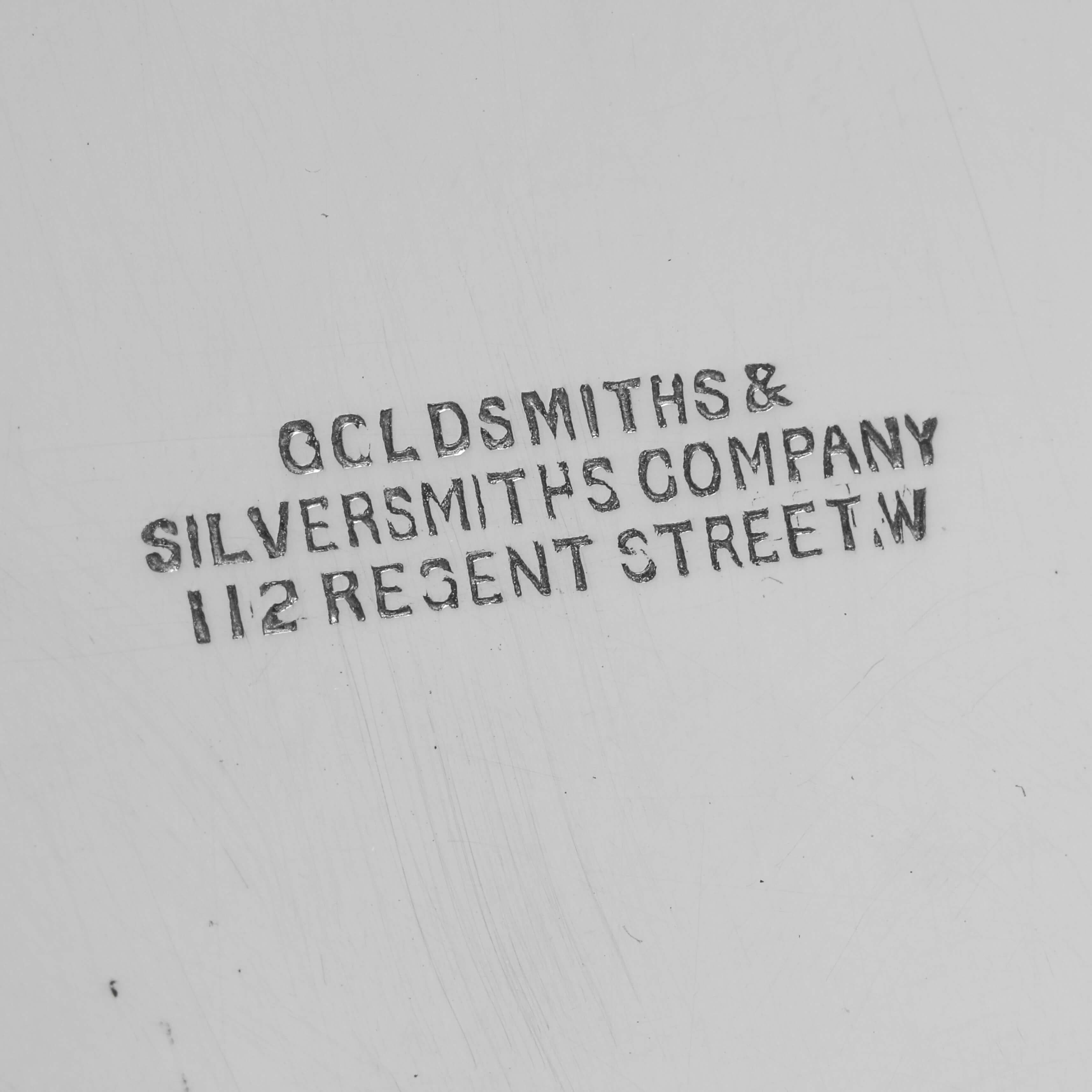 Stylish Art Deco Octagonal Sterling Silver Salver Goldsmiths & Silversmiths 1940 1