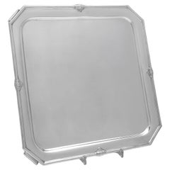 Elegante Bandeja de Plata de Ley de la Época Art Déco - Fabricada en 1930 por Frank Cobb