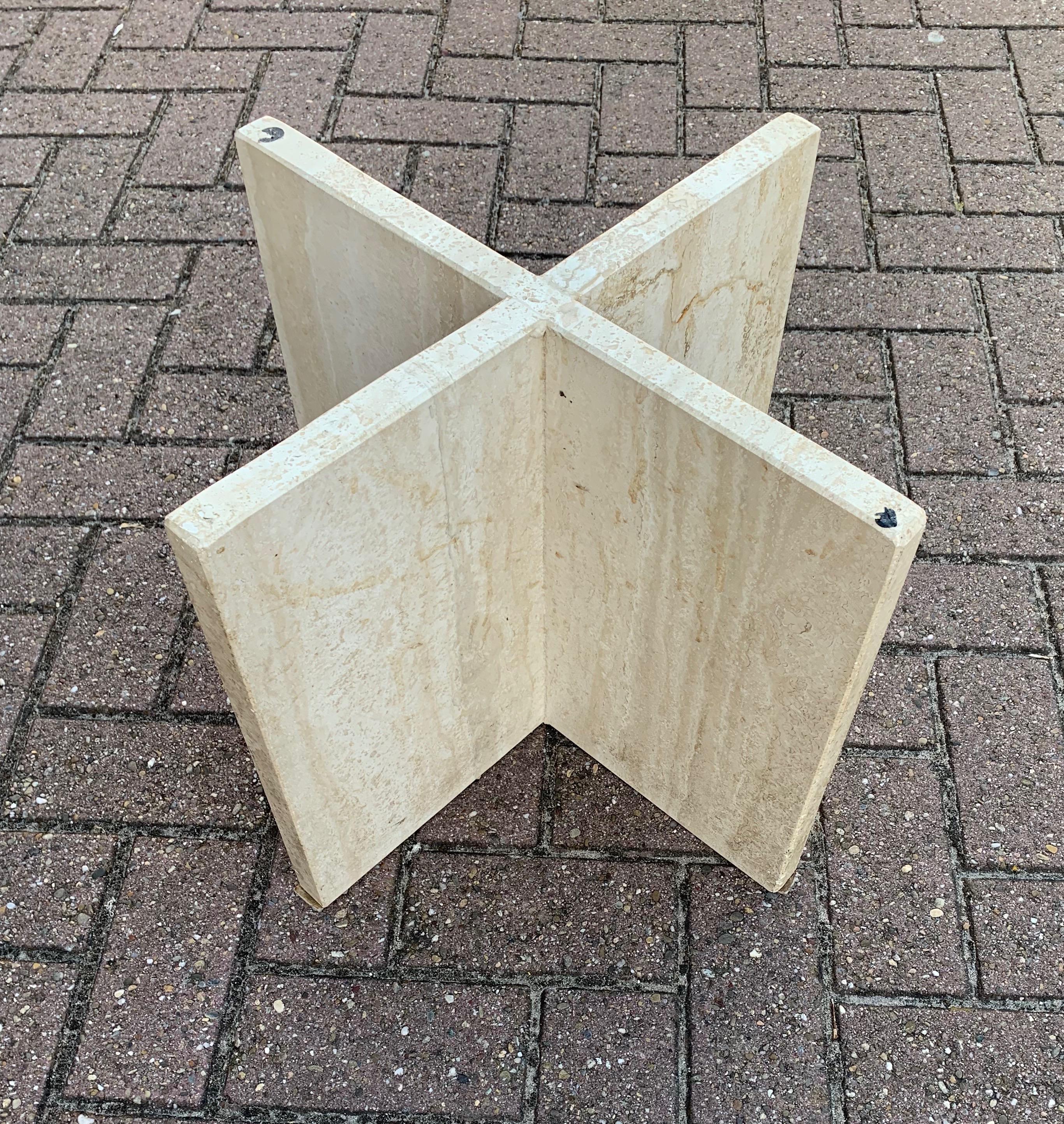 Mid-Century Modern Stylish Midcentury Modern Octagonal Travertine Stone Coffee / Sofa Table, 1960 For Sale