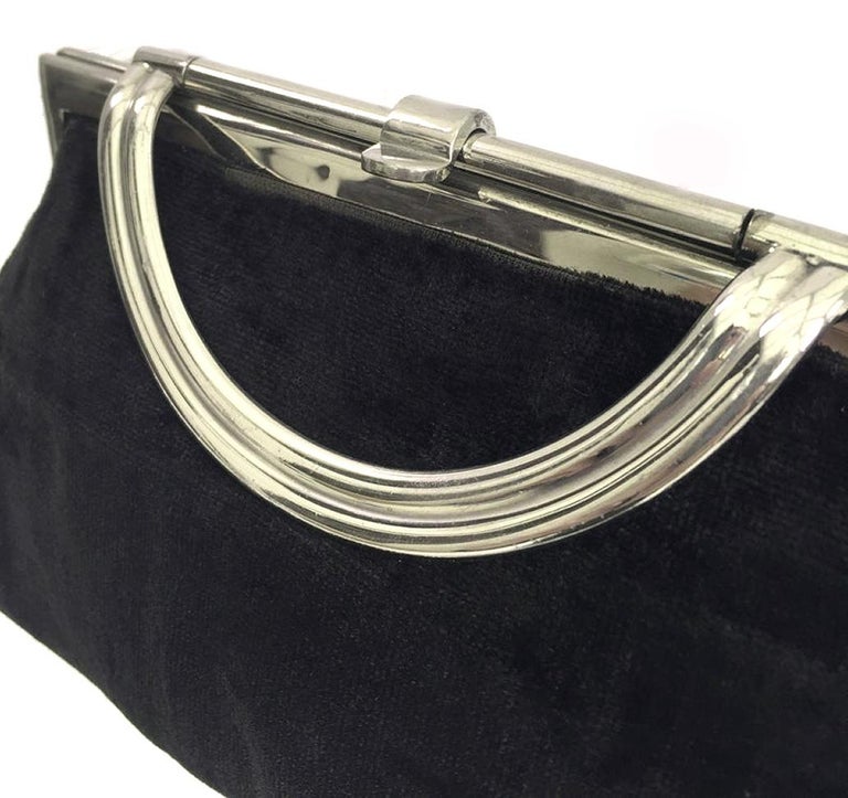 1930s Velvet Purse with Early Plastic Frame