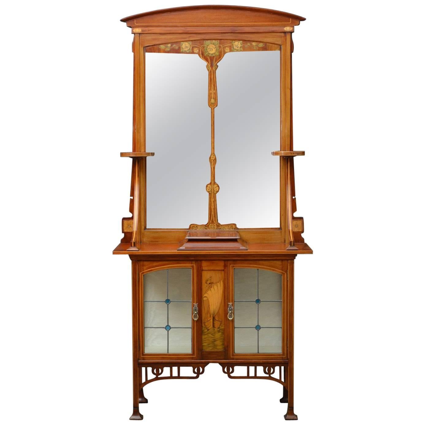Elegante Armario Art Nouveau con Espejo en venta
