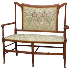 Antique Stylish Art Nouveau Mahogany Settee, Sofa