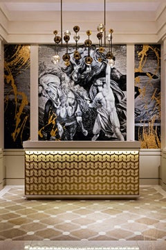 Stylish Artistic Mosaic Handmade  Gold Leaf Customizable