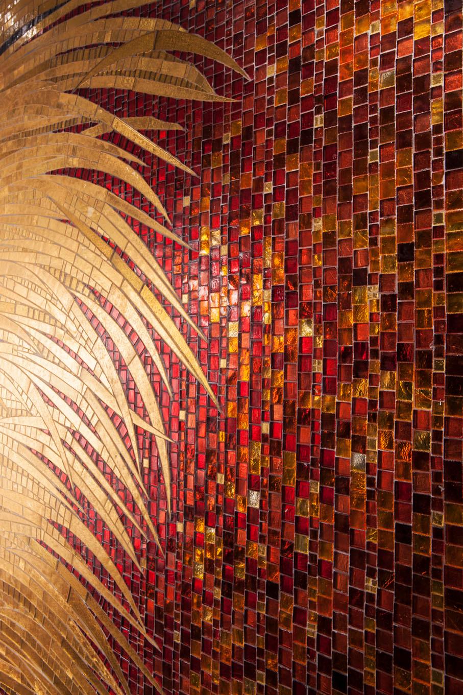 Italian Stylish Artistic Mosaic Handmade  Gold Leaf Customizable For Sale