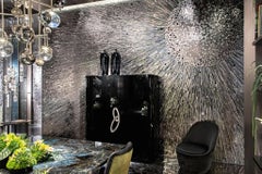 Stylish Artistic Mosaic Handmade Platinum Leaf Customizable