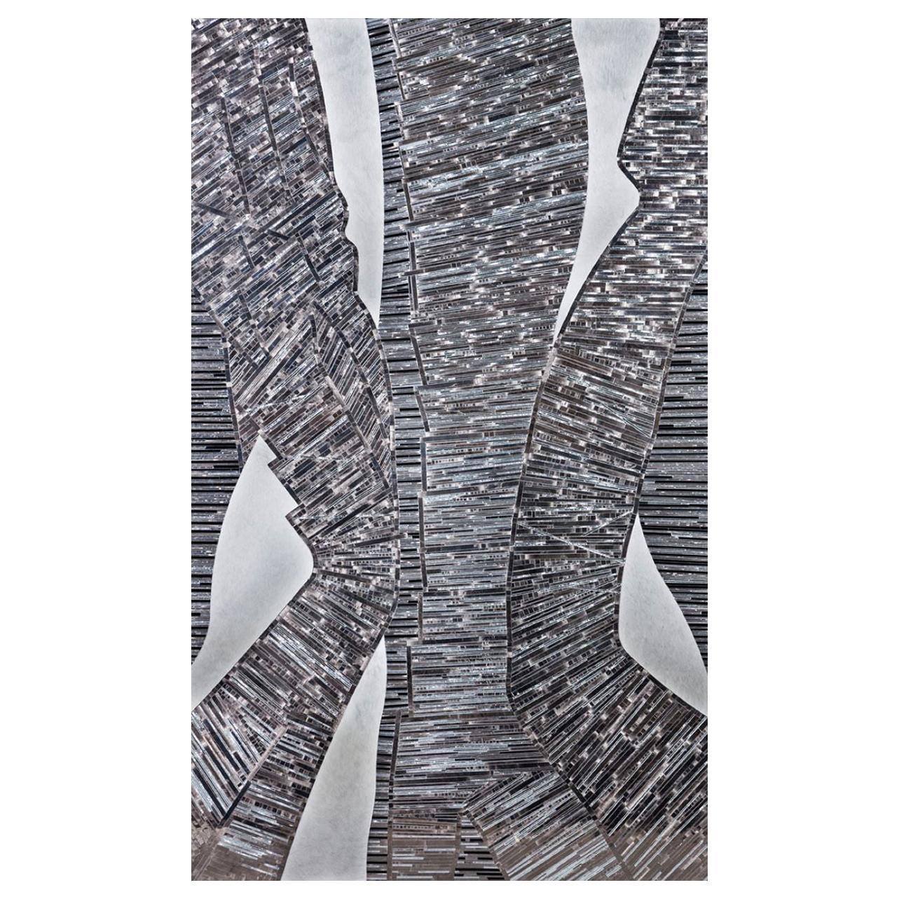 Stylish Artistic Mosaic Handmade Platinum Leaf Personnalisable en vente