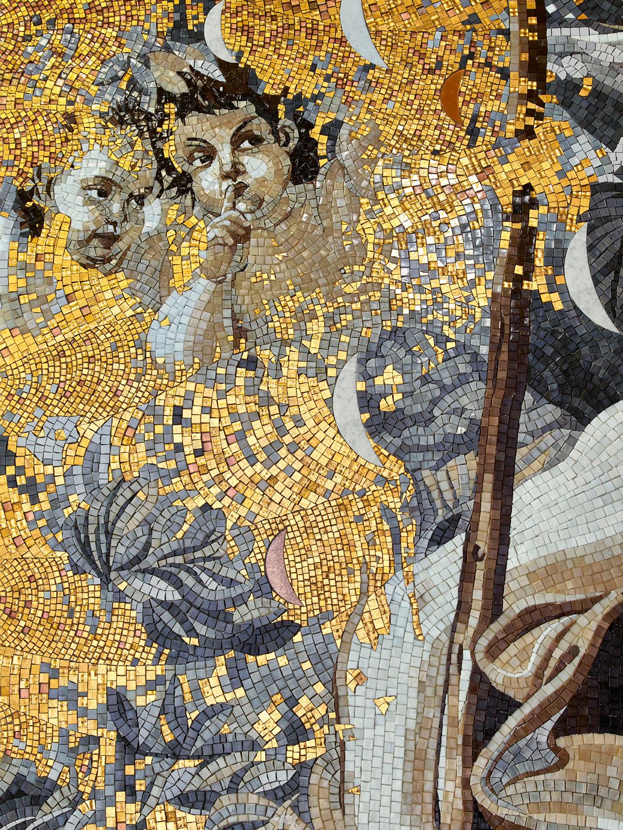Stilvolles künstlerisches Mosaik Handgemachtes Blattgold Anpassbar im Zustand „Neu“ im Angebot in London, GB