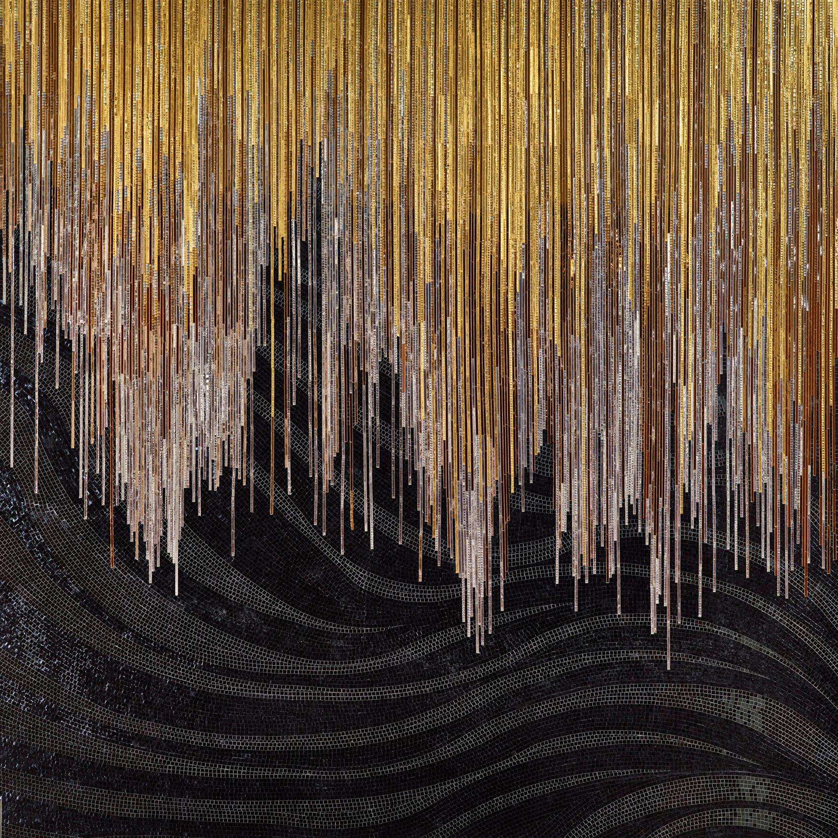 Elegante mosaico artístico hecho a mano  Pan de oro o platino Siglo XXI y contemporáneo en venta