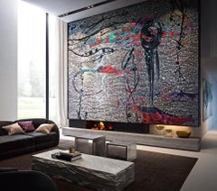 Stylish Artistic Mosaic Handmade  Platinum Leaf Customizable