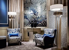 Stylish Artistic Mosaic Handmade Platinum Leaf Customizable