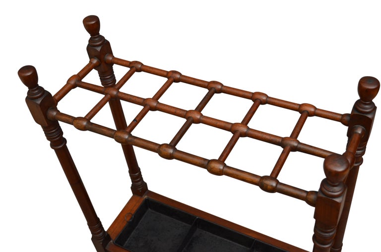 Stylish Arts and Crafts Umbrella Stand in Mahogany For Sale at 1stDibs