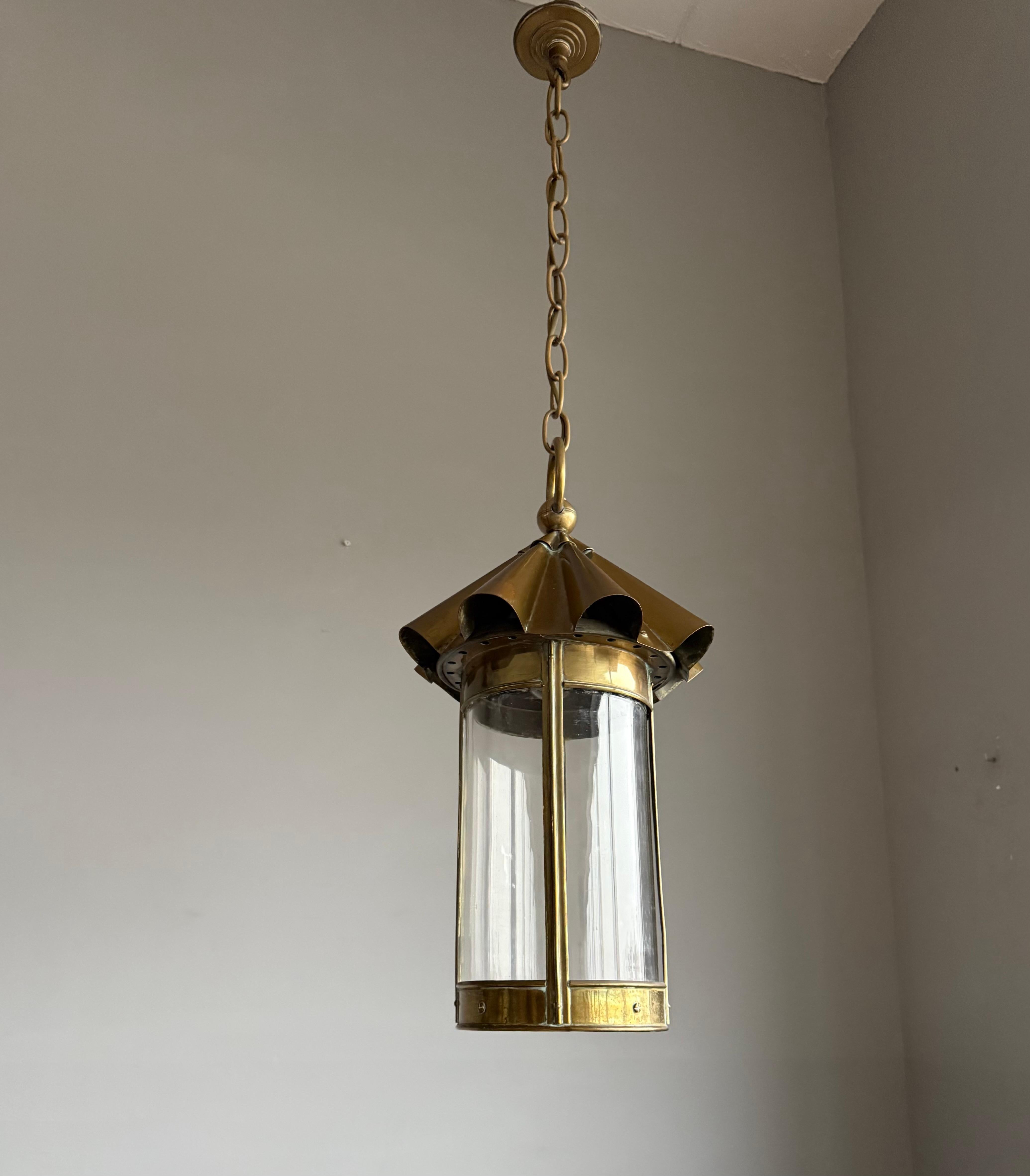 Top quality handcrafted and large size entry-hall lantern with thick transparent glass.

Finding the right light for your entry hall in this day and age certainly is not easy. Whenever we look at new light fixtures it seems like every year the