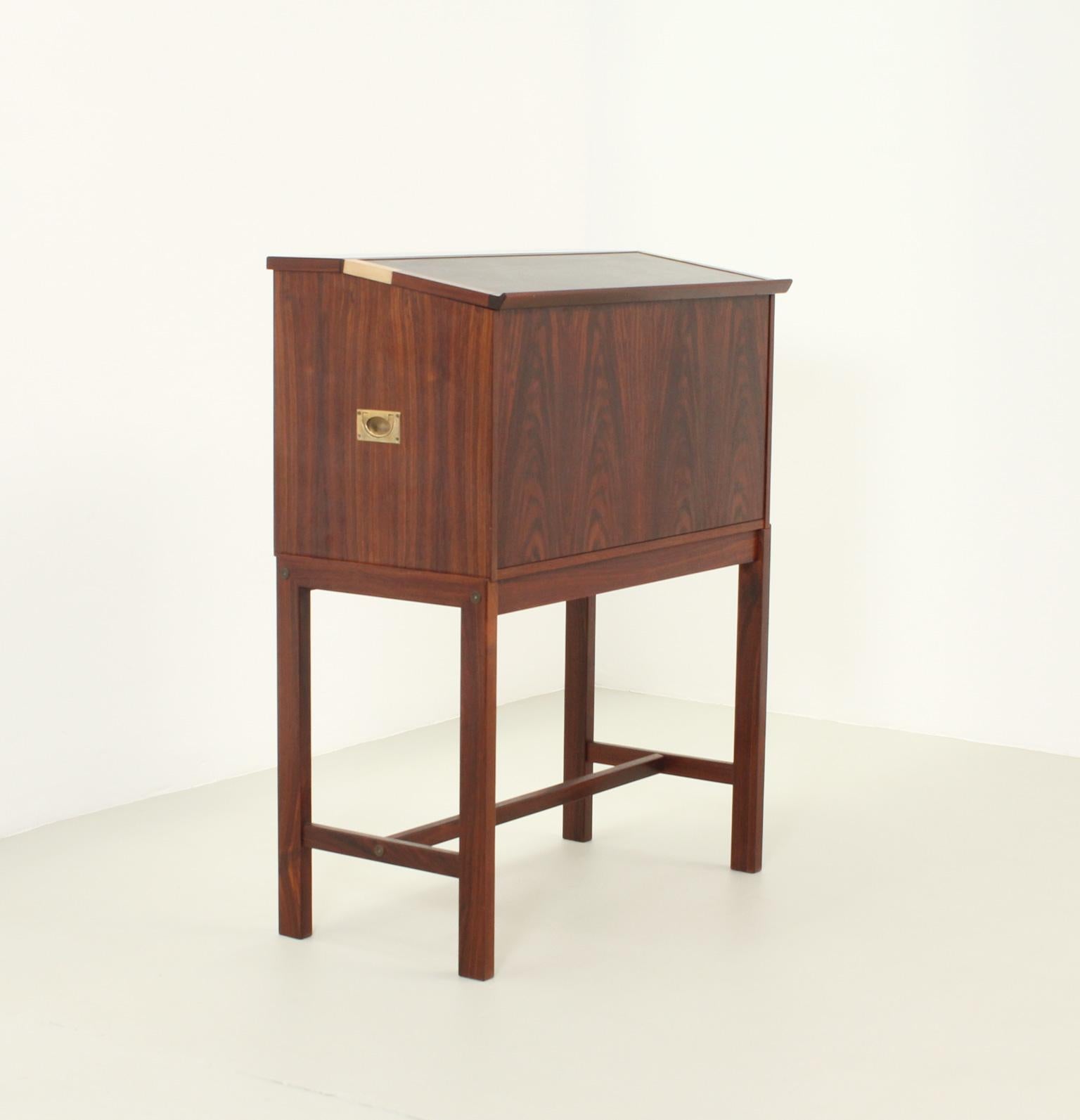 Scandinavian Modern Stylish Bar Cabinet by Dyrlund, Denmark, 1960's For Sale