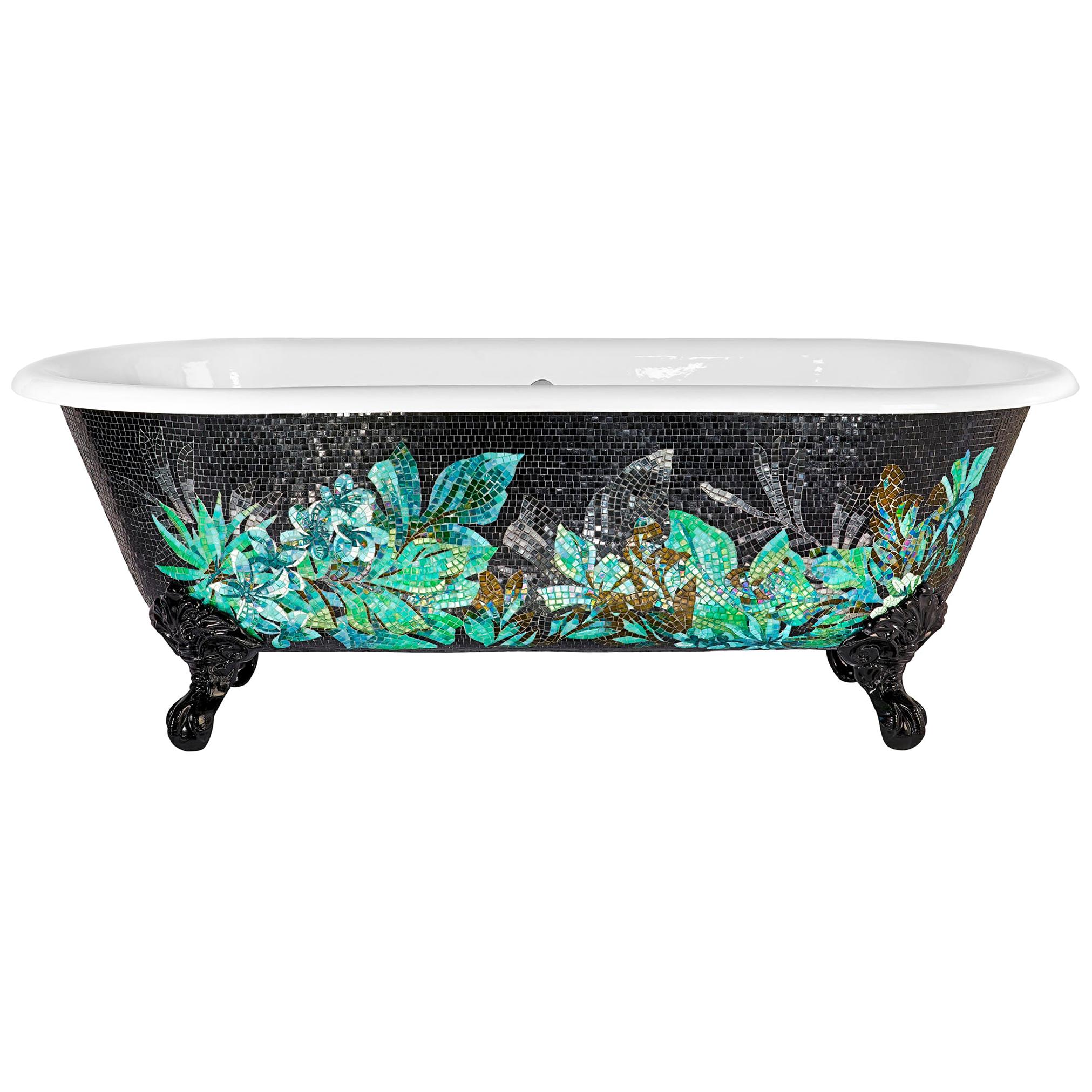 Stylish Bathtub Hand Decorated with Artistic Mosaic Cutomizable