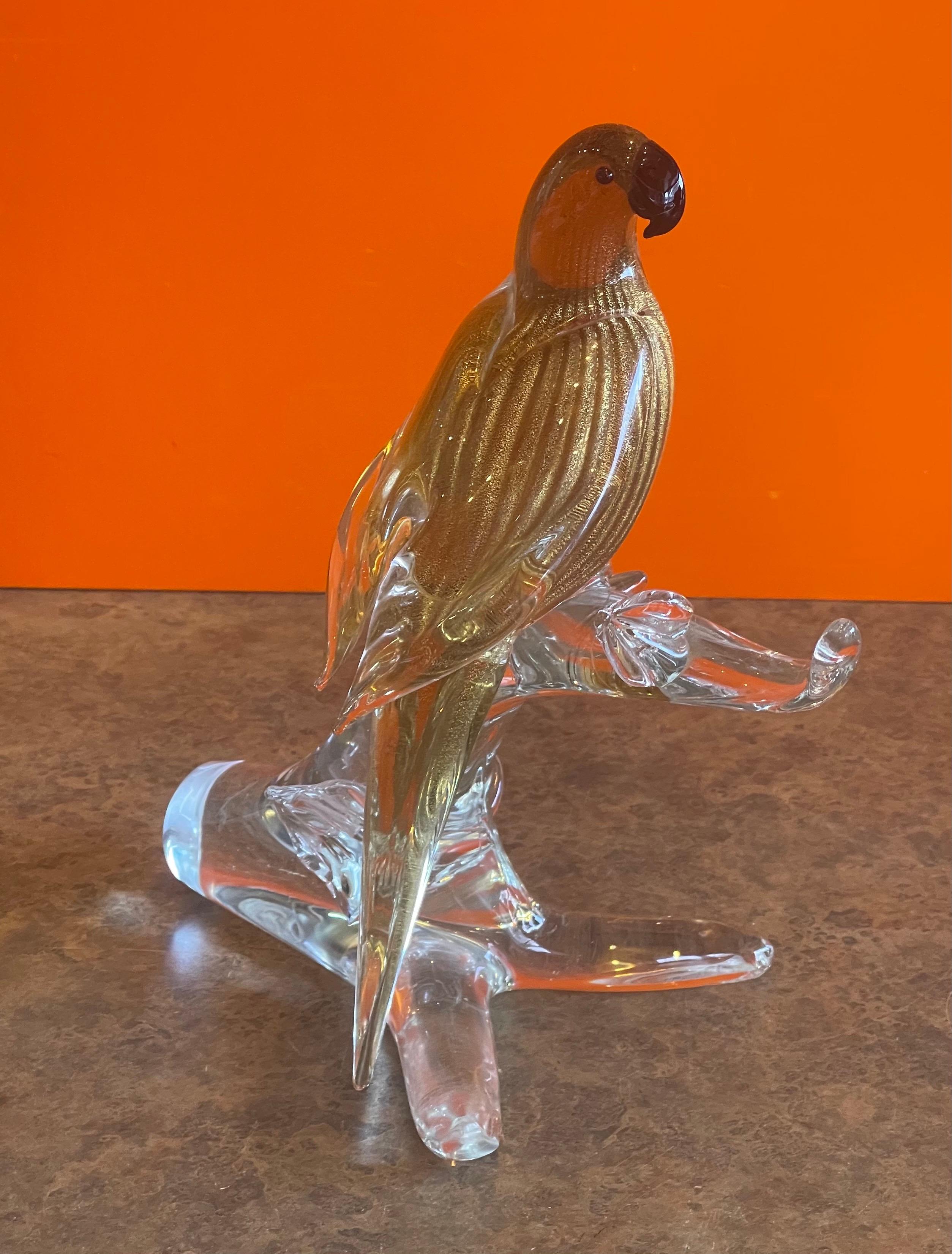 murano glass parrot