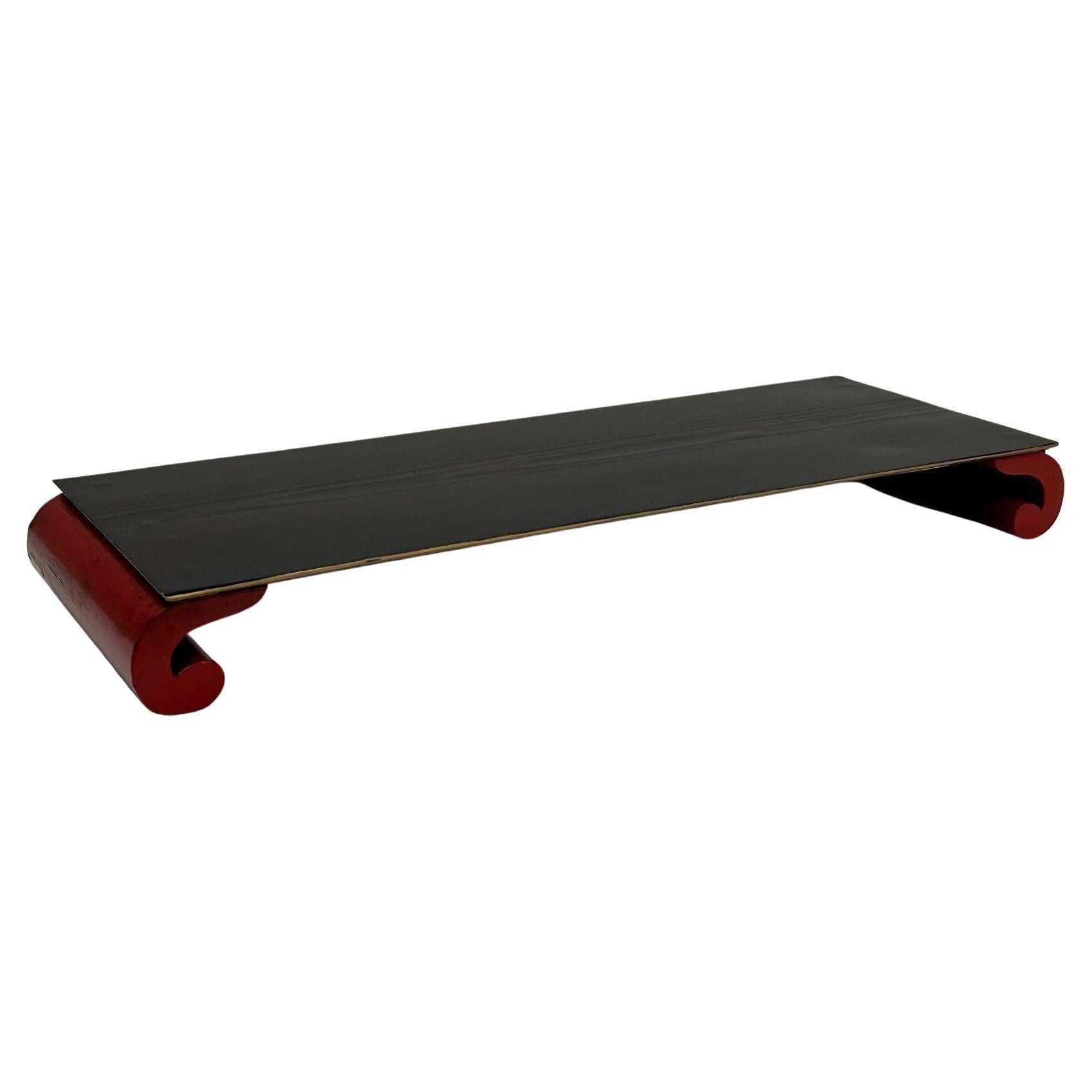 Stylish Black and Red Lacquered Asian Stand