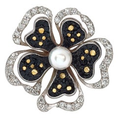 Sicis Jewels 18K White Gold Micromosaic Bracelet with Diamonds & Akoya Pearl