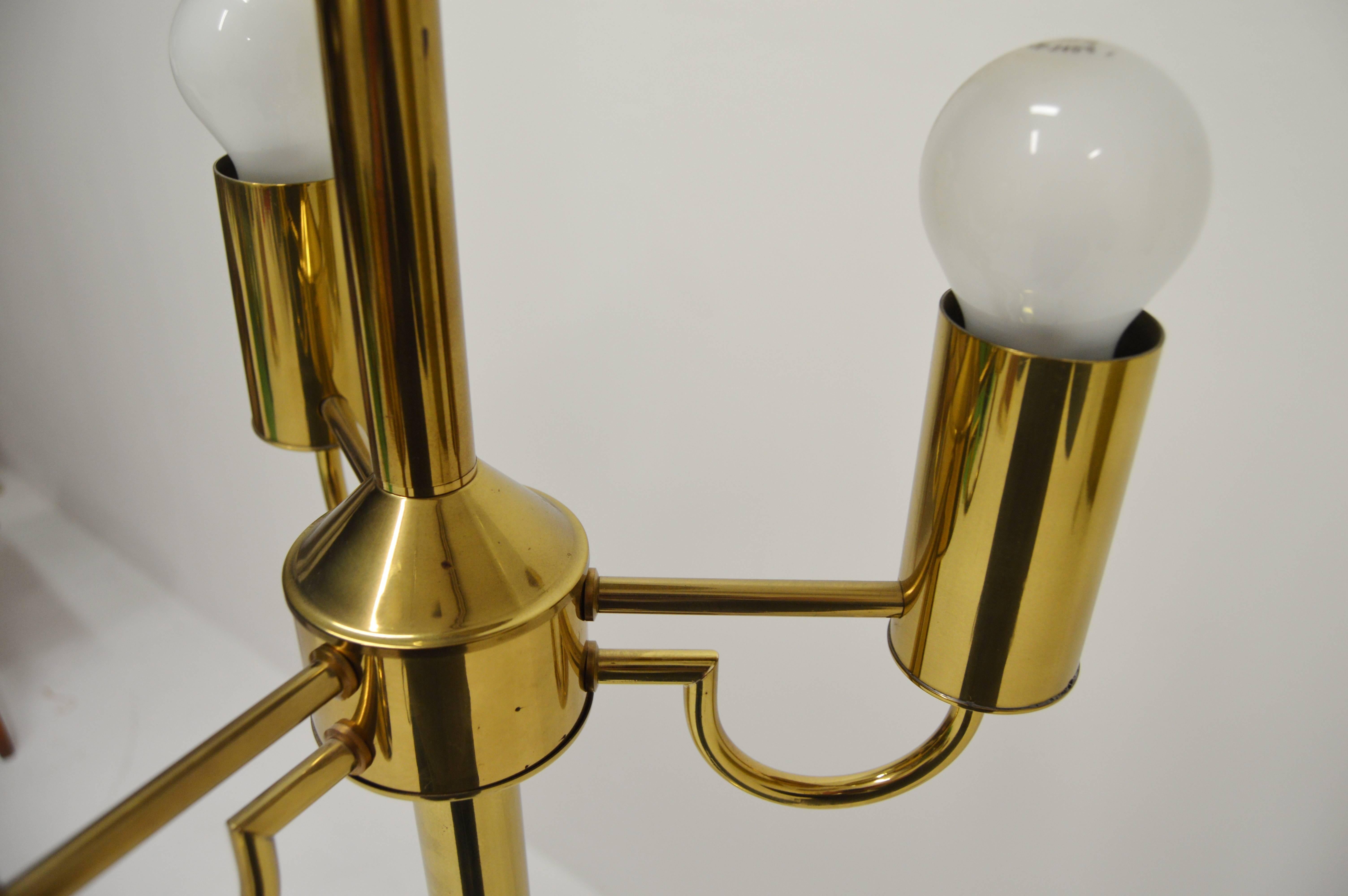 Stylish Brass Floor Lamp For Sale 4