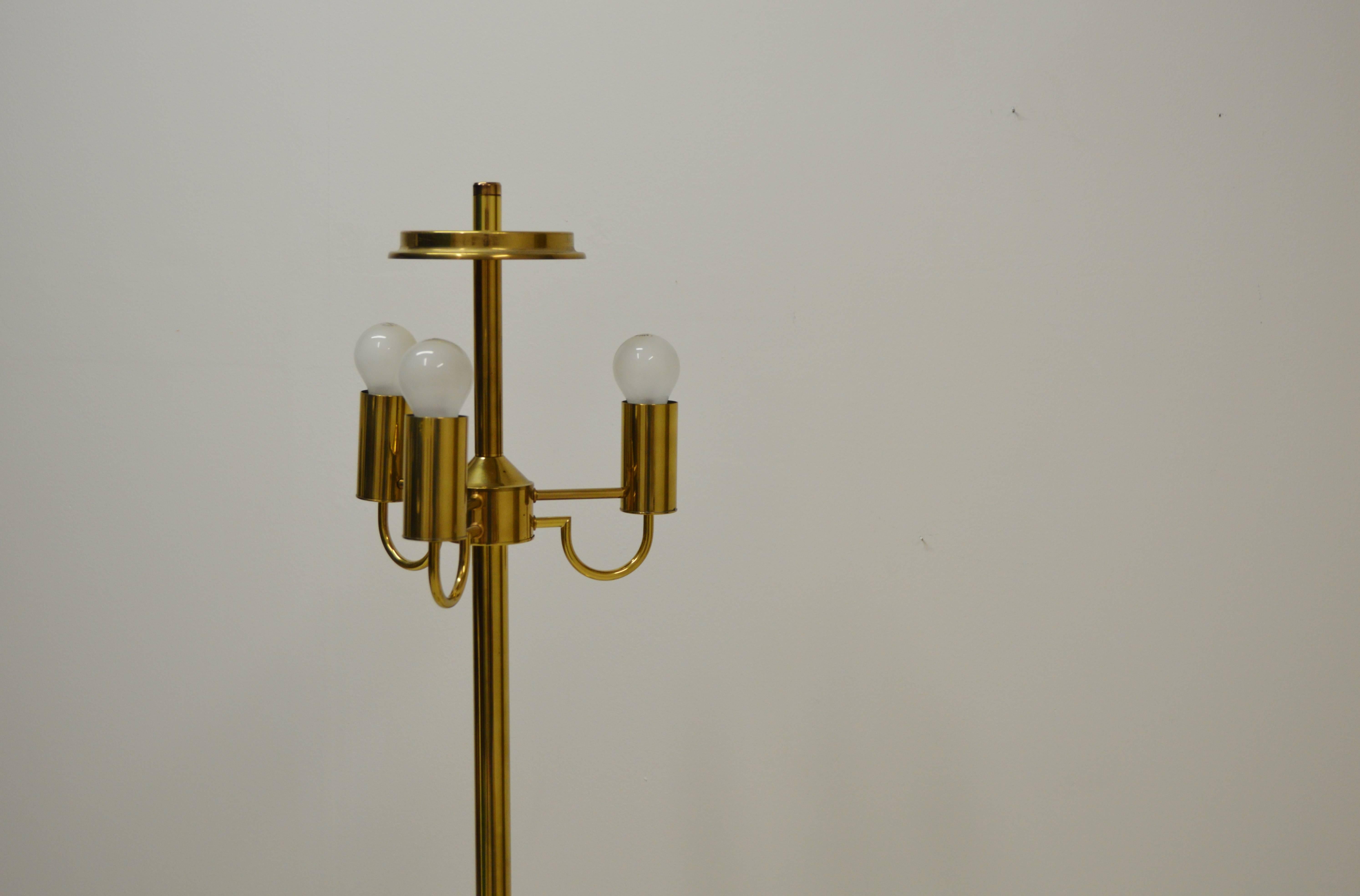 Stylish Brass Floor Lamp For Sale 2