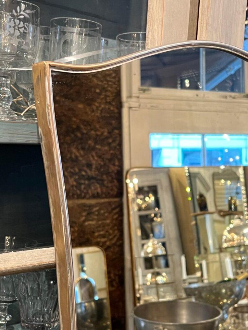 Miroir en laiton - Italie du milieu du siècle Bon état - En vente à Copenhagen K, DK
