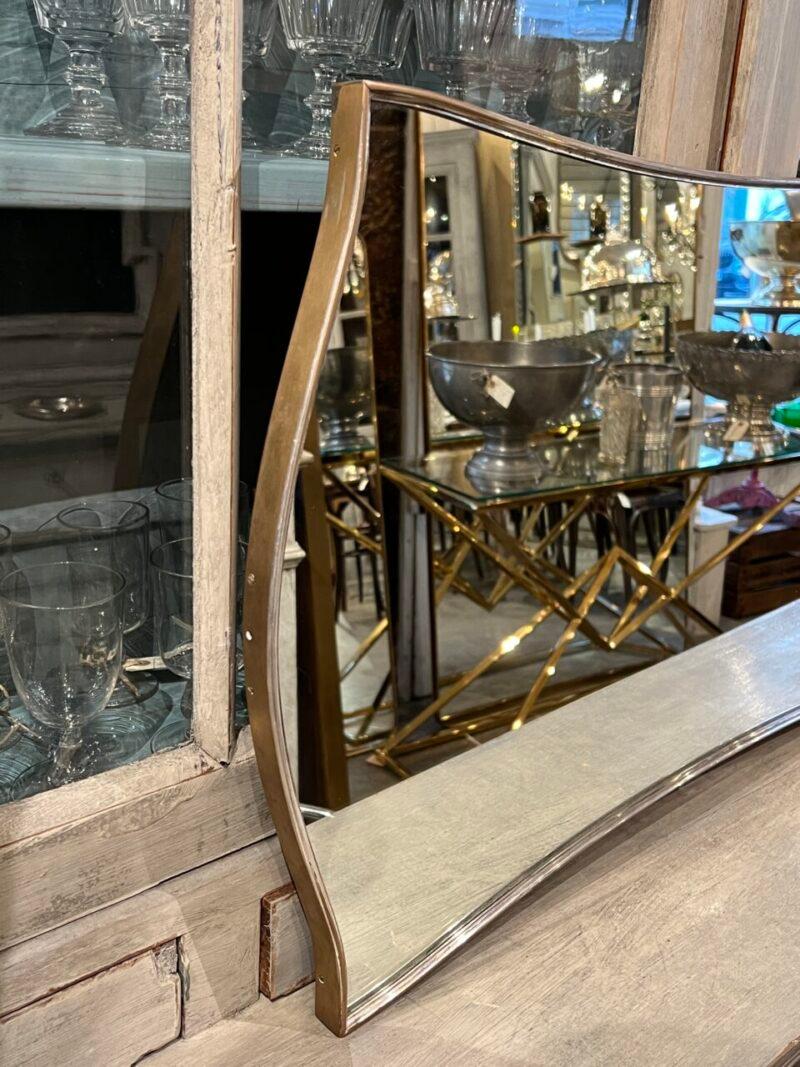 Miroir en laiton - Italie du milieu du siècle en vente 1