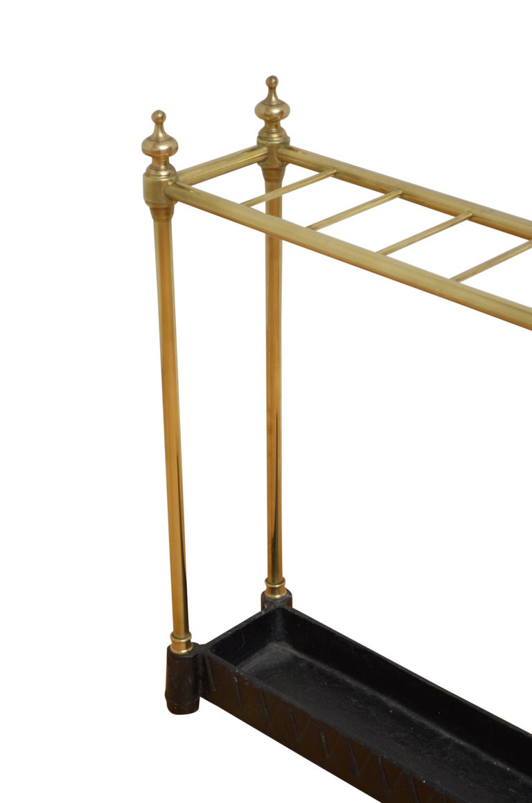 Stylish Brass Umbrella Stand For Sale at 1stDibs