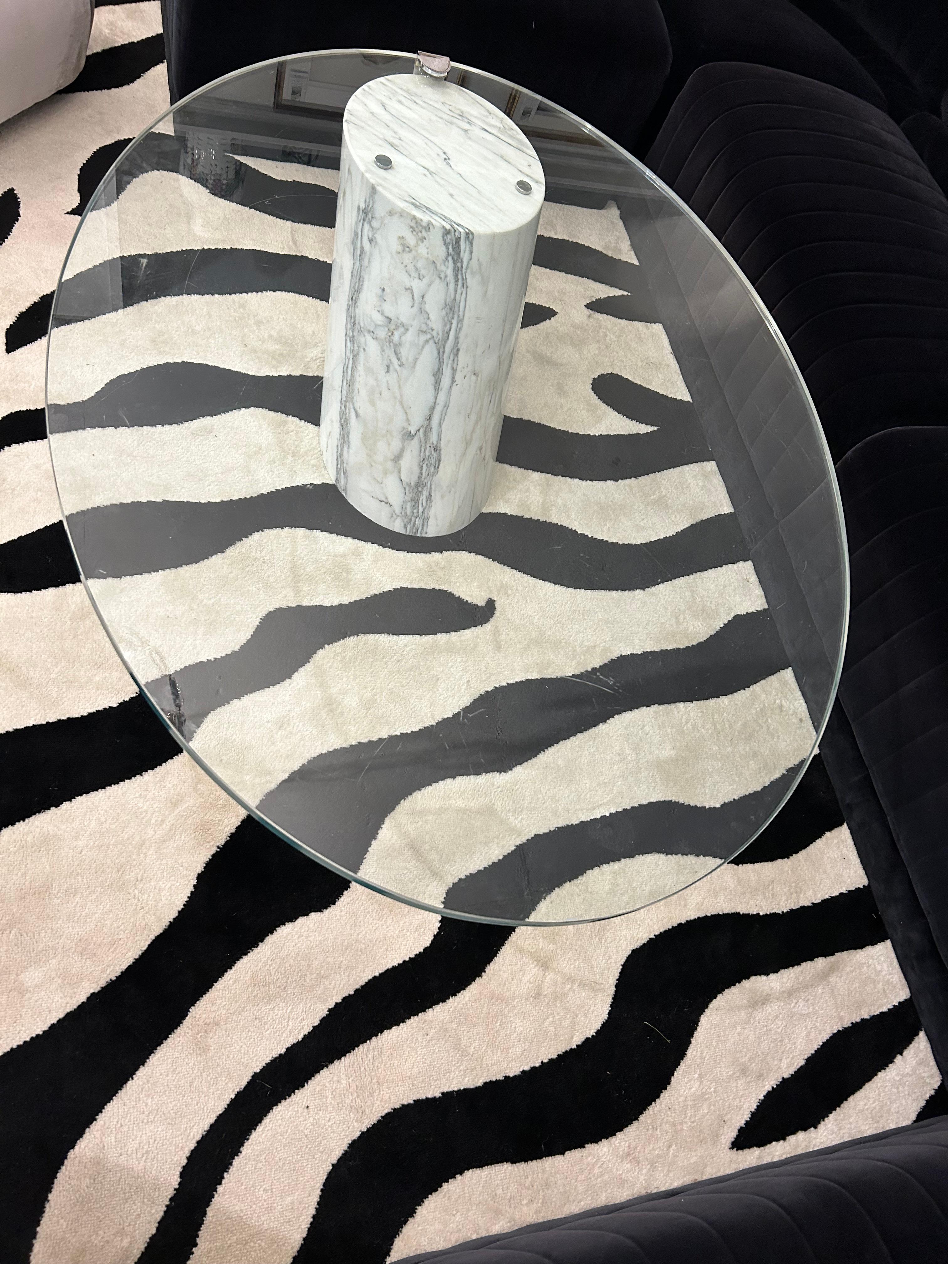 marble and glass coffee table