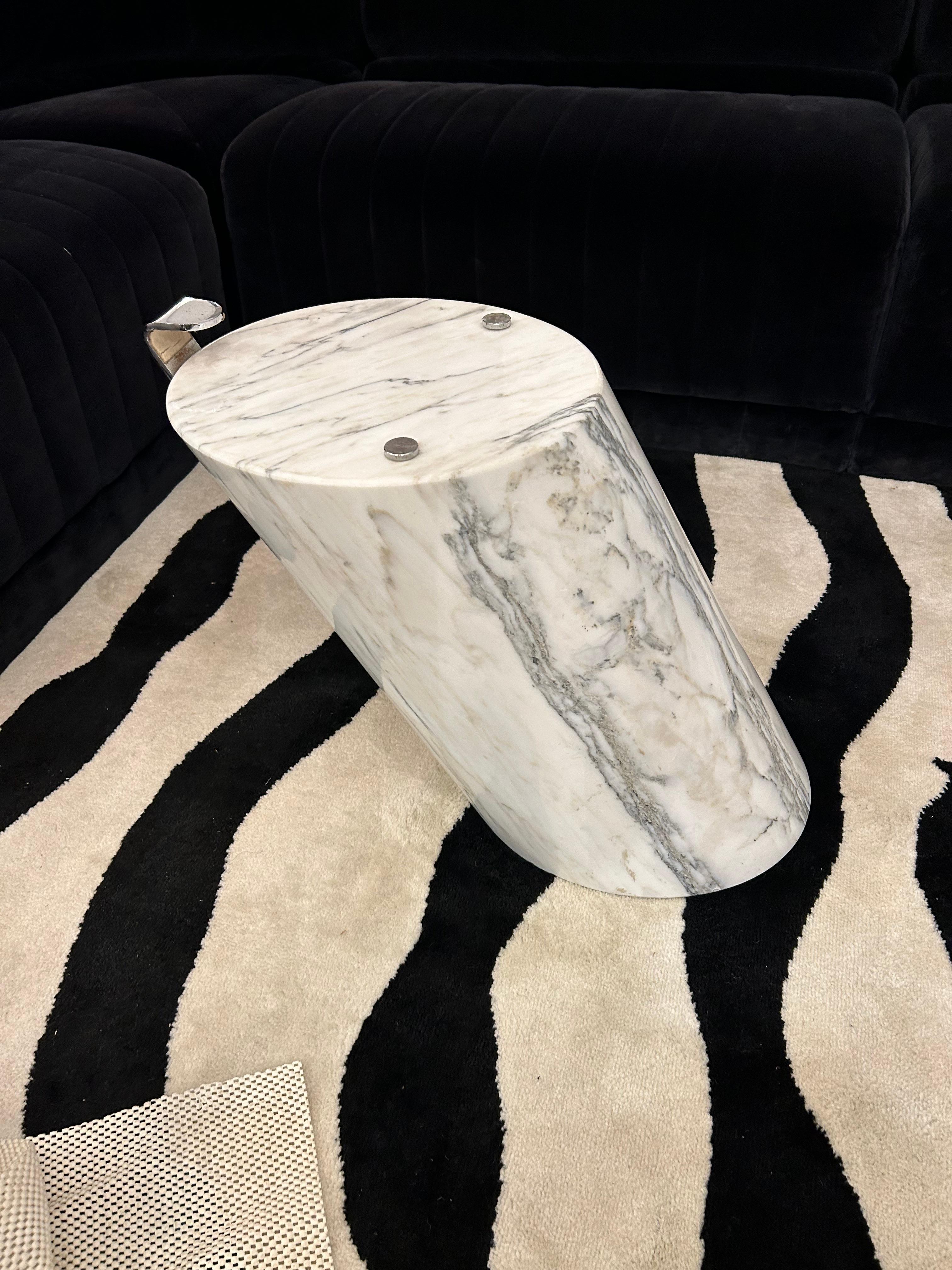 Stylish Brueton Style Asymmetrical Marble & Glass Coffee Table 2