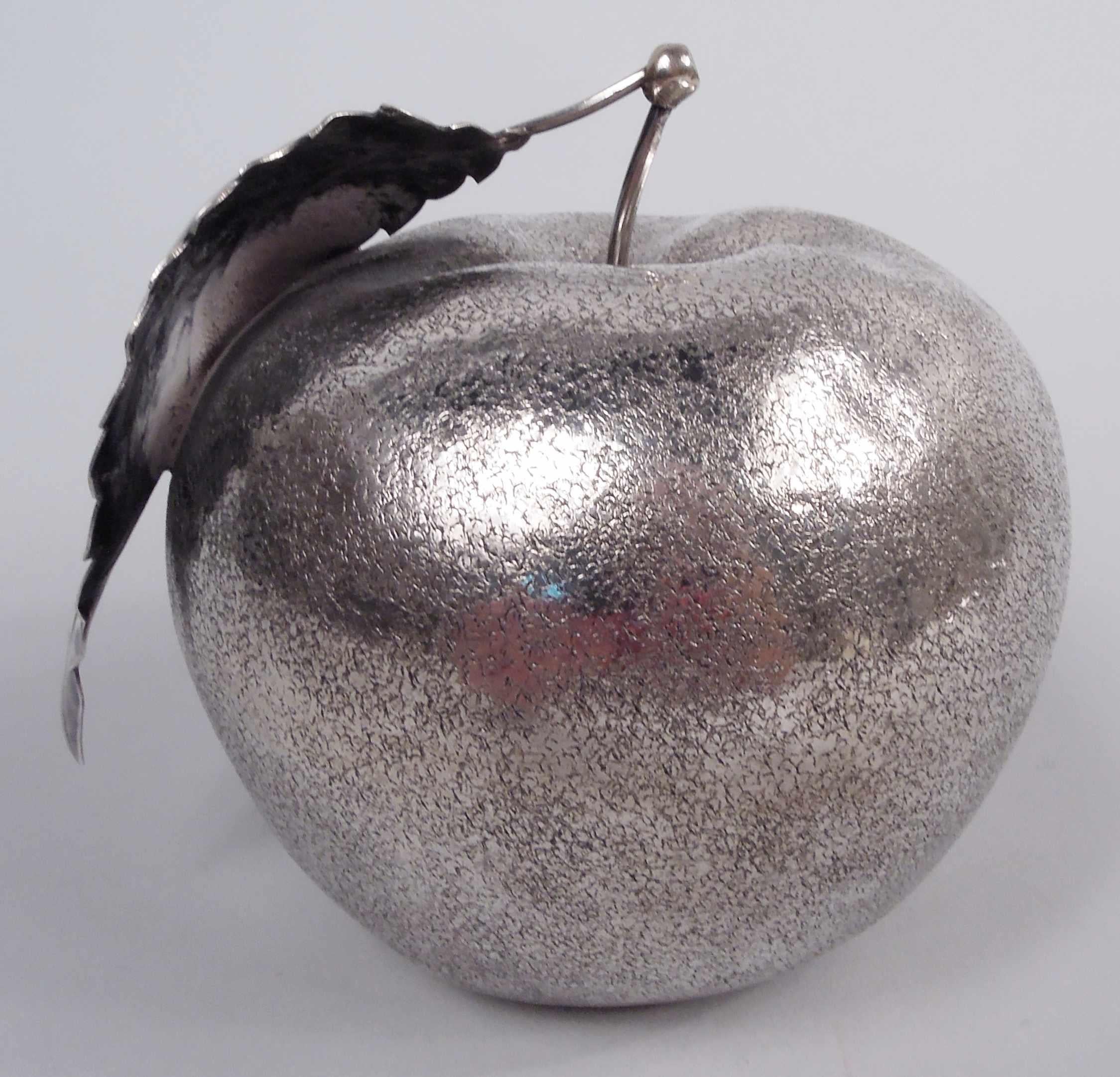 Stilvoller, moderner, figuraler Buccellati- Apfelleuchter aus Sterlingsilber (Moderne der Mitte des Jahrhunderts) im Angebot