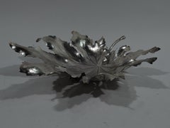 Stylish Buccellati Sterling Silver Leaf Bowl