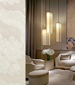 Stylish Ceiling Lamp Lampshade in Fabric Metal Frame Antique Bronze Finish