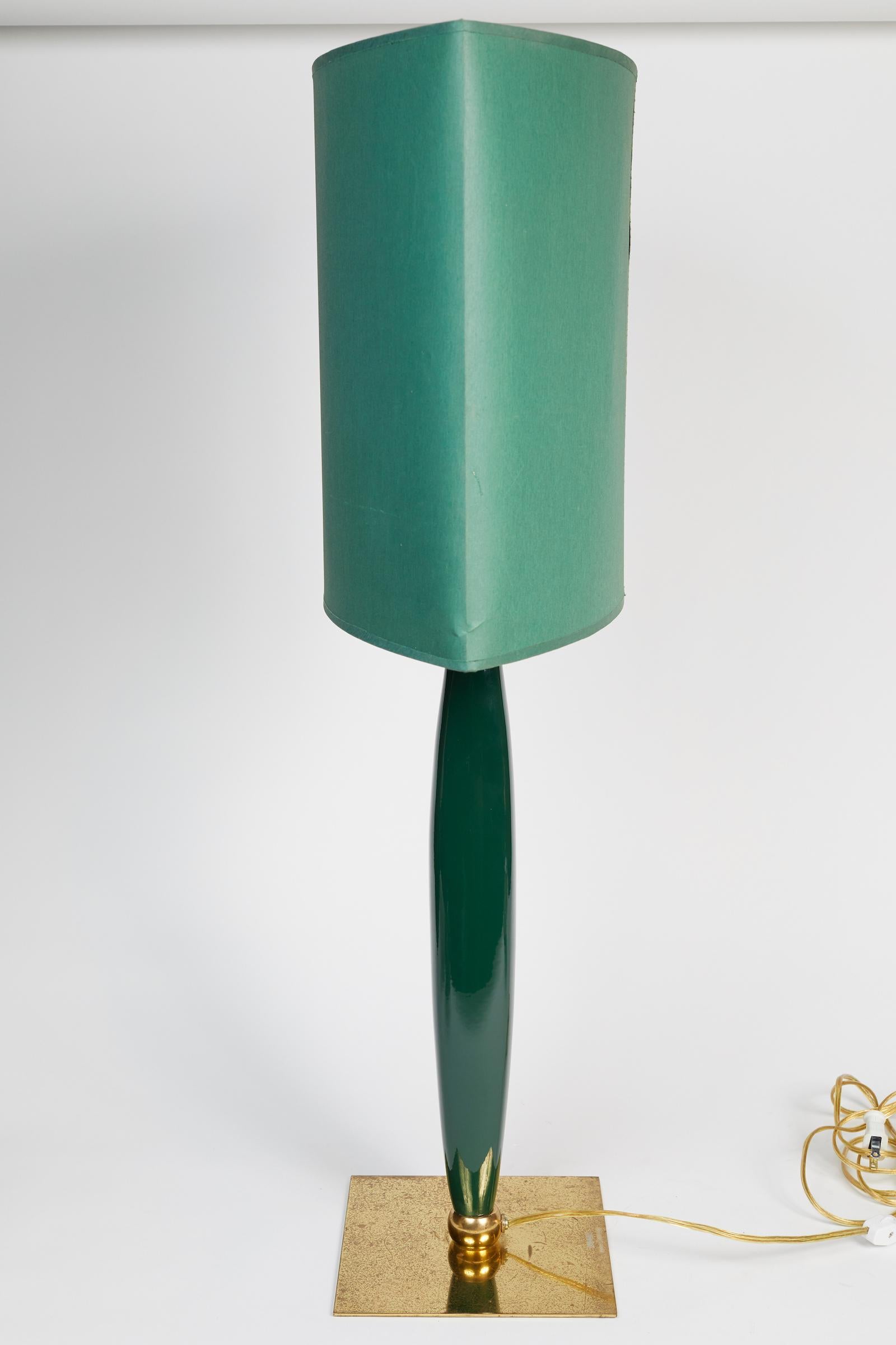 Late 20th Century Stylish Ceramic and Brass Table Lamp Designed by Hilton Mcconico