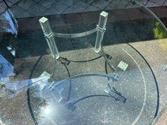 Stylish Charles Hollis Jones Lucite Chrome Coffee table Mid-Century Modern