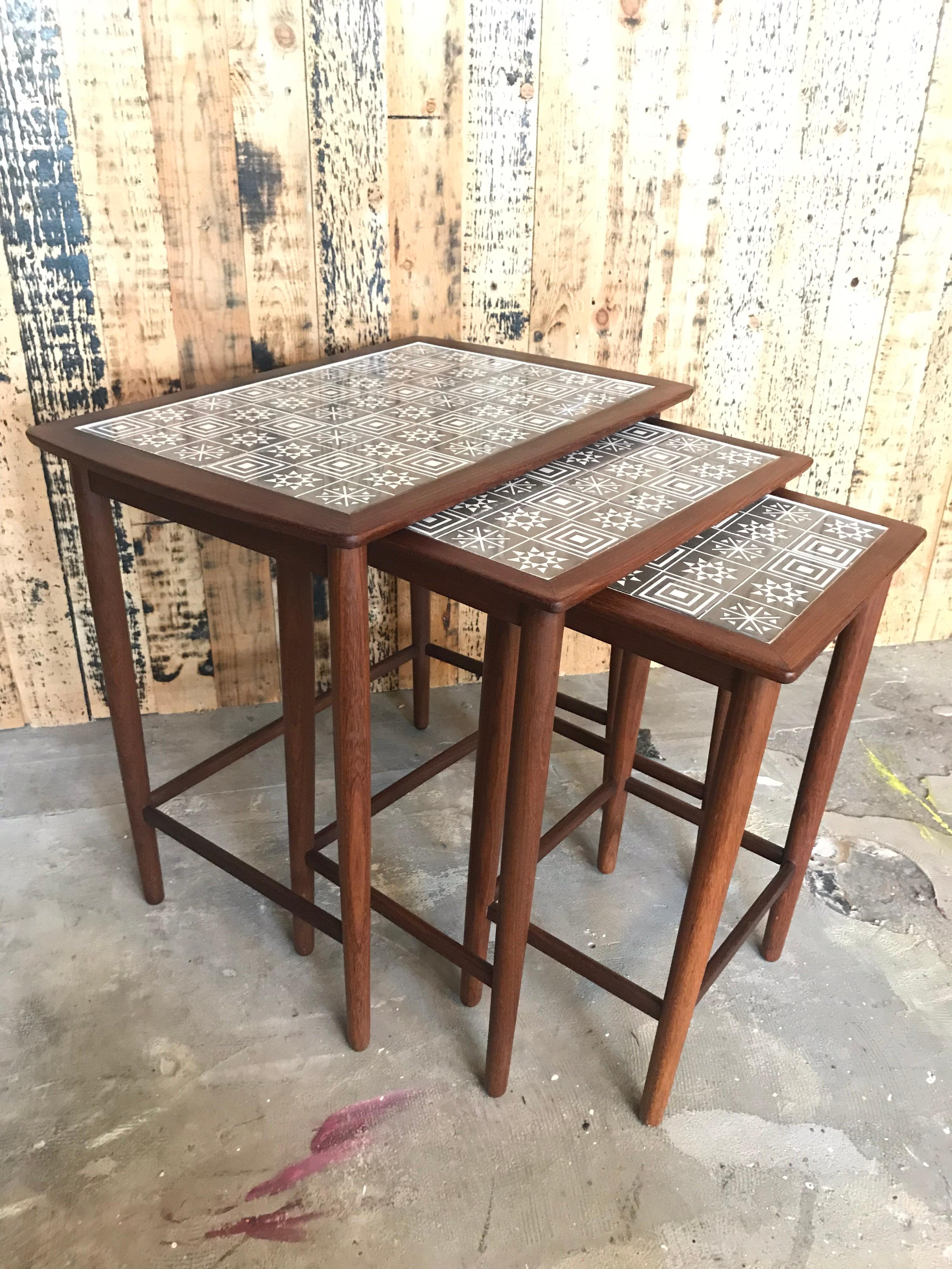 mid century modern nesting tables