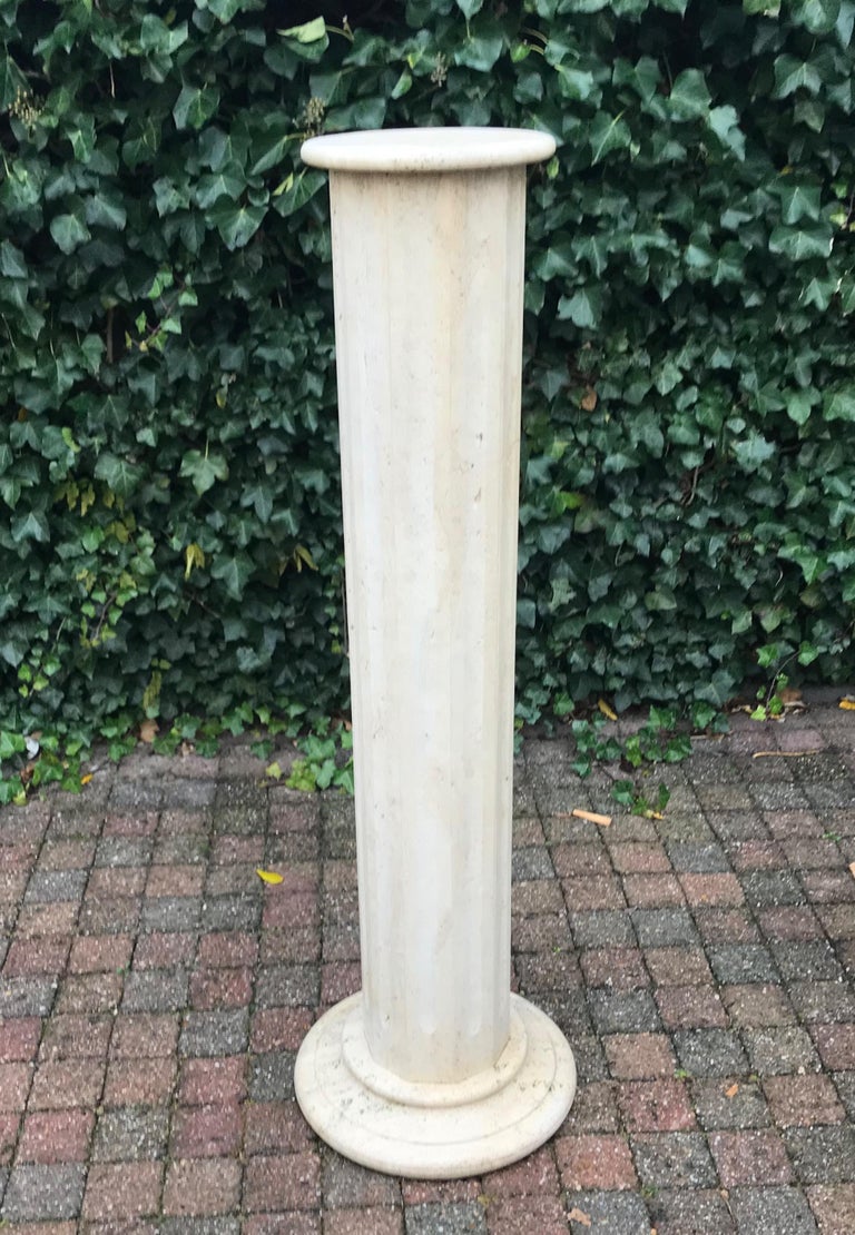Stylish and Classical Design, Italian Travertine Marble Column