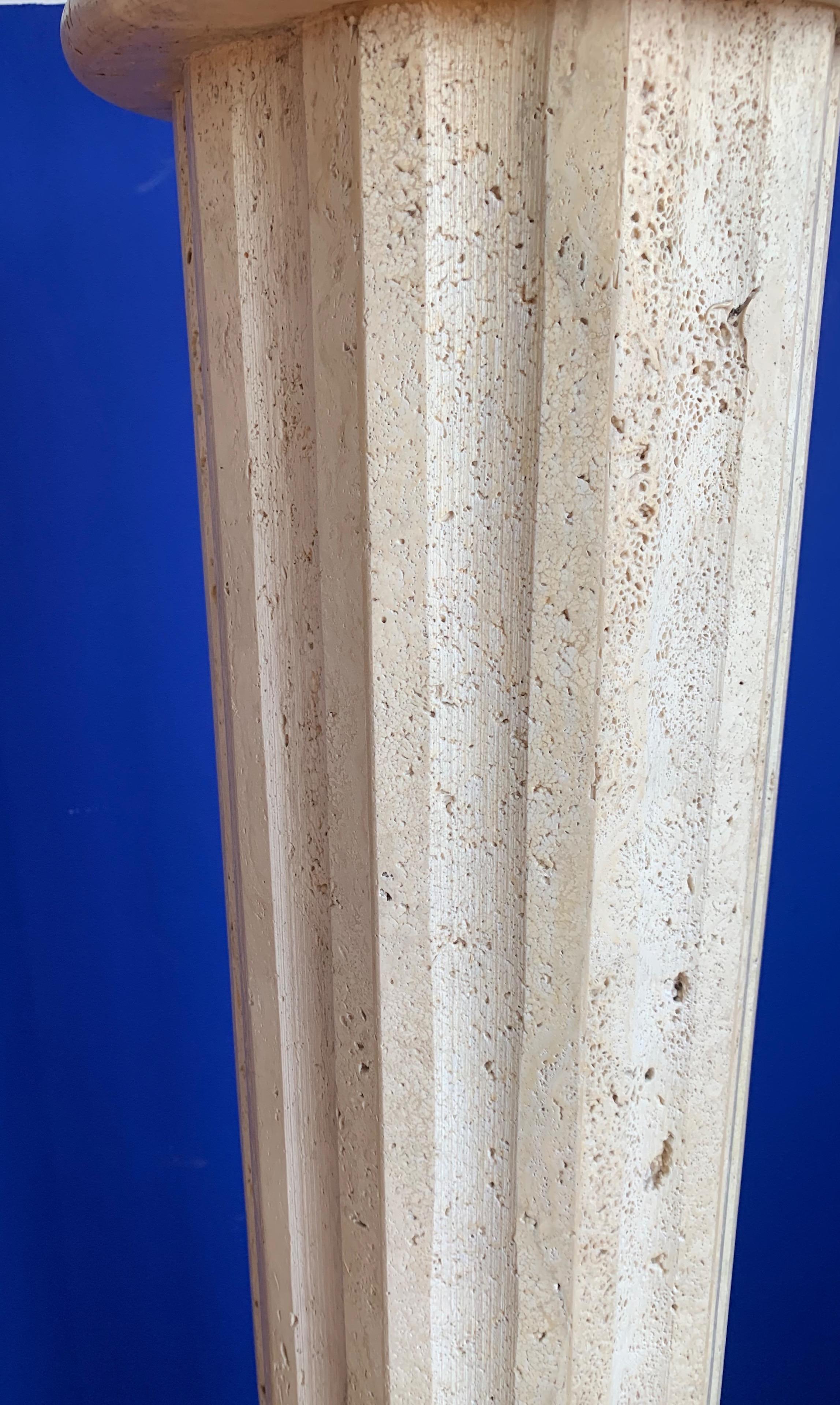 Stylish & Classical Design, Italian Travertine Marble Column / Pedestal Stand 3