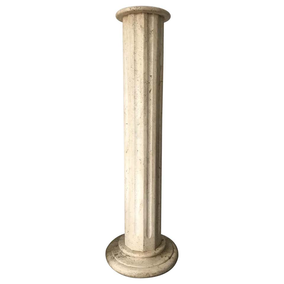 Stylish and Classical Design, Italian Travertine Marble Column ...