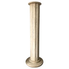 Élégant & Design classique:: colonne / piédestal en marbre travertin italien