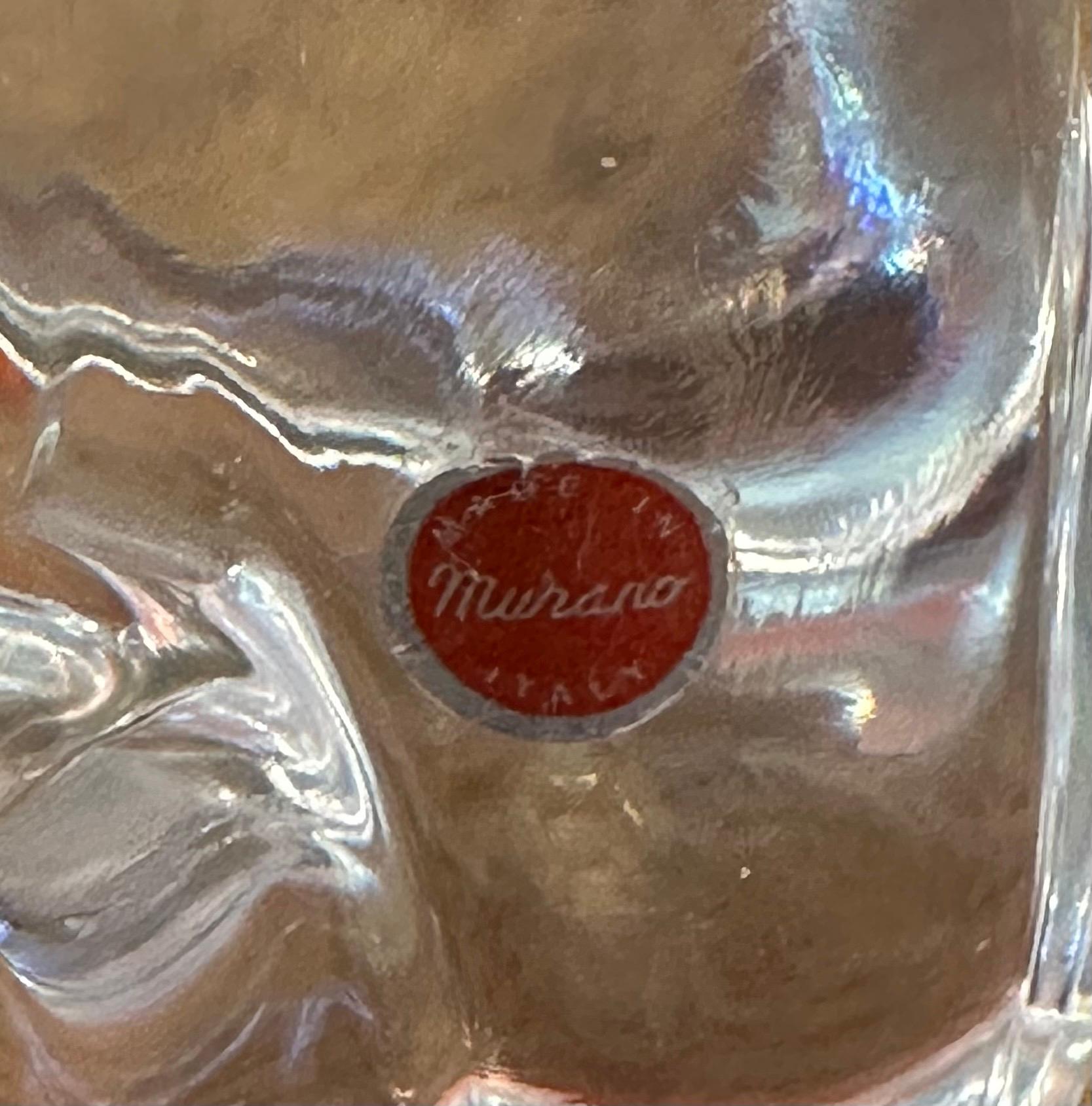 Elegante scultura in vetro di Murano con cacatua o uccello, anni '60 circa in vendita 8