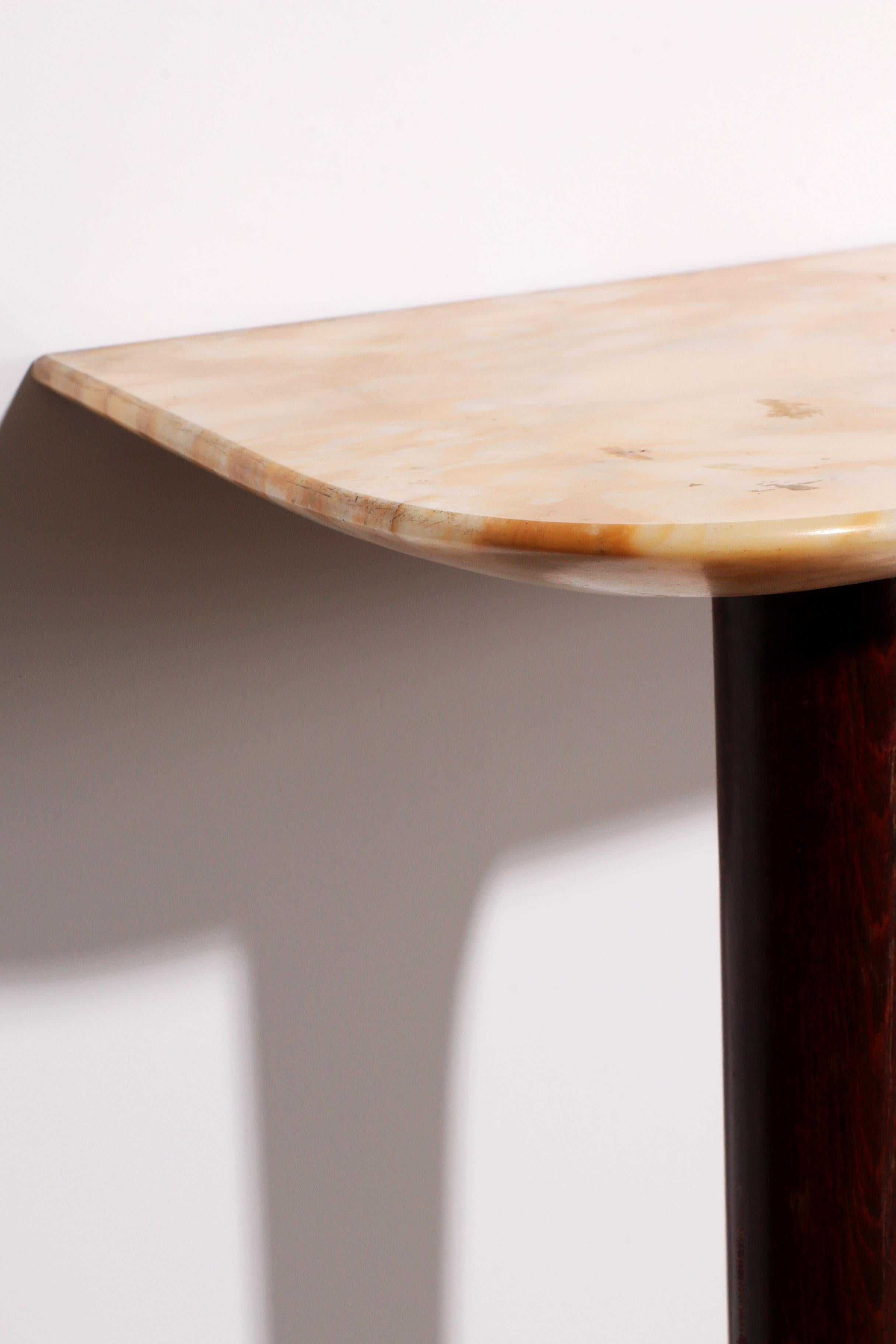 Stylish Console with Mustard Veined Marble Top by Ezio Minotti 1
