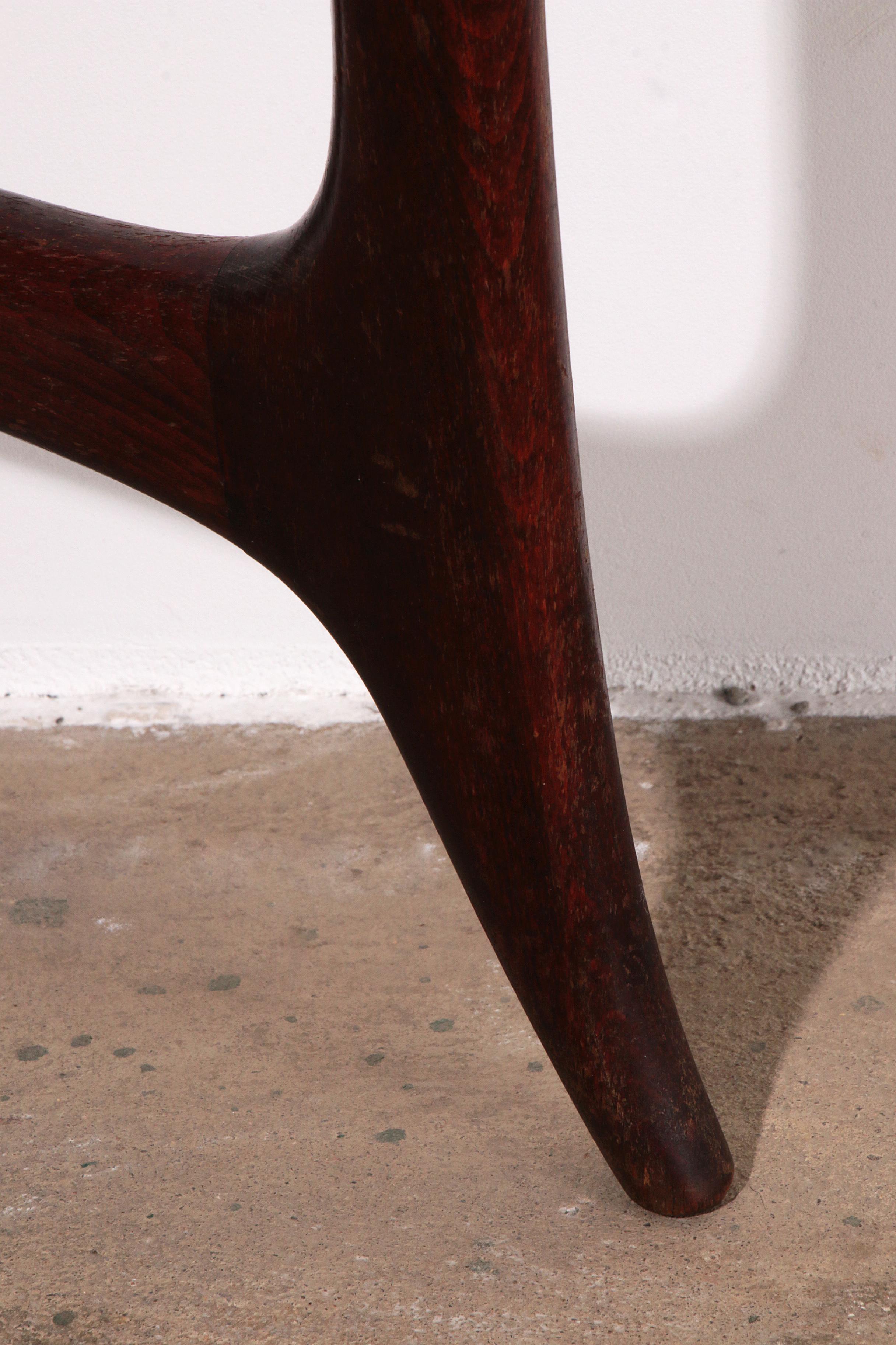 Stylish Console with Mustard Veined Marble Top by Ezio Minotti 3